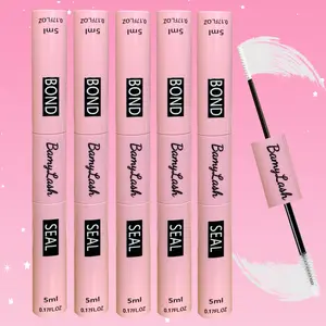 Lash Glue & Sealant Set, Makeup, Cosmetic, Waterproof Long-Lasting Formula, Gentle Non-Irritating Adhesive, 72-Hour Hold, Ideal for Eyelash Cluster Extensions 2 in 1 Lash Bond & Seal