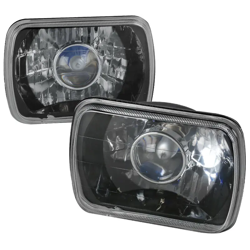 Universal 7"x6" H4 Projector Headlights (Matte Black Housing/Clear Lens)