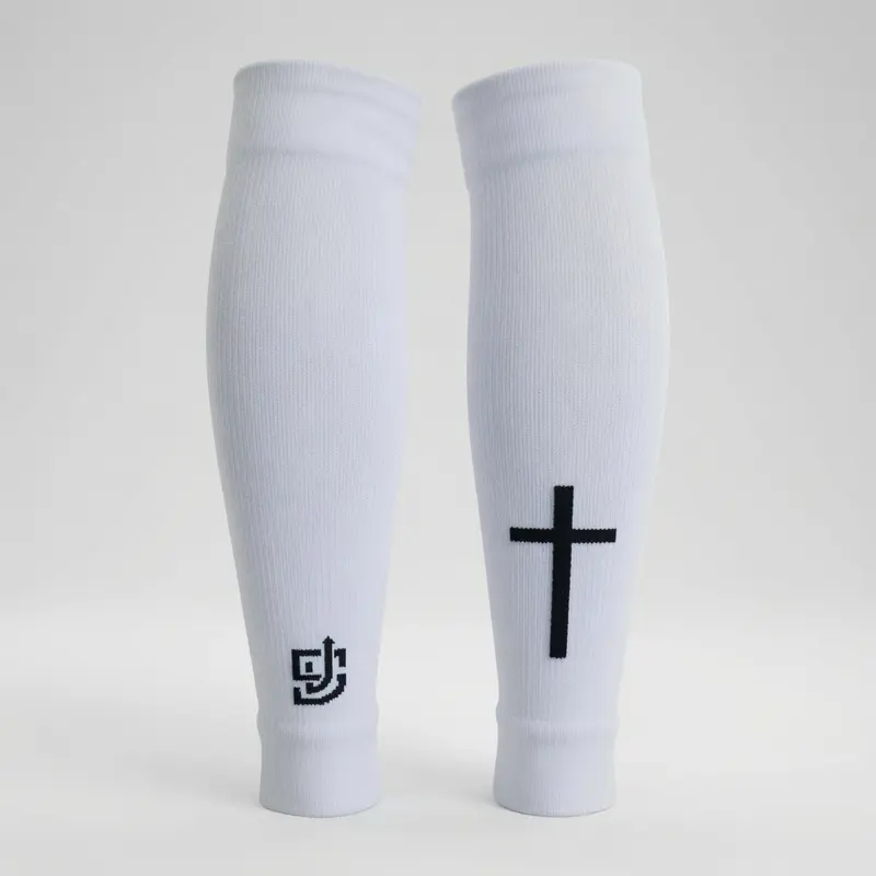 Pre-Cut Athletic Soccer Socks with Cross Sleeves (3-4 Day USA Shipping)