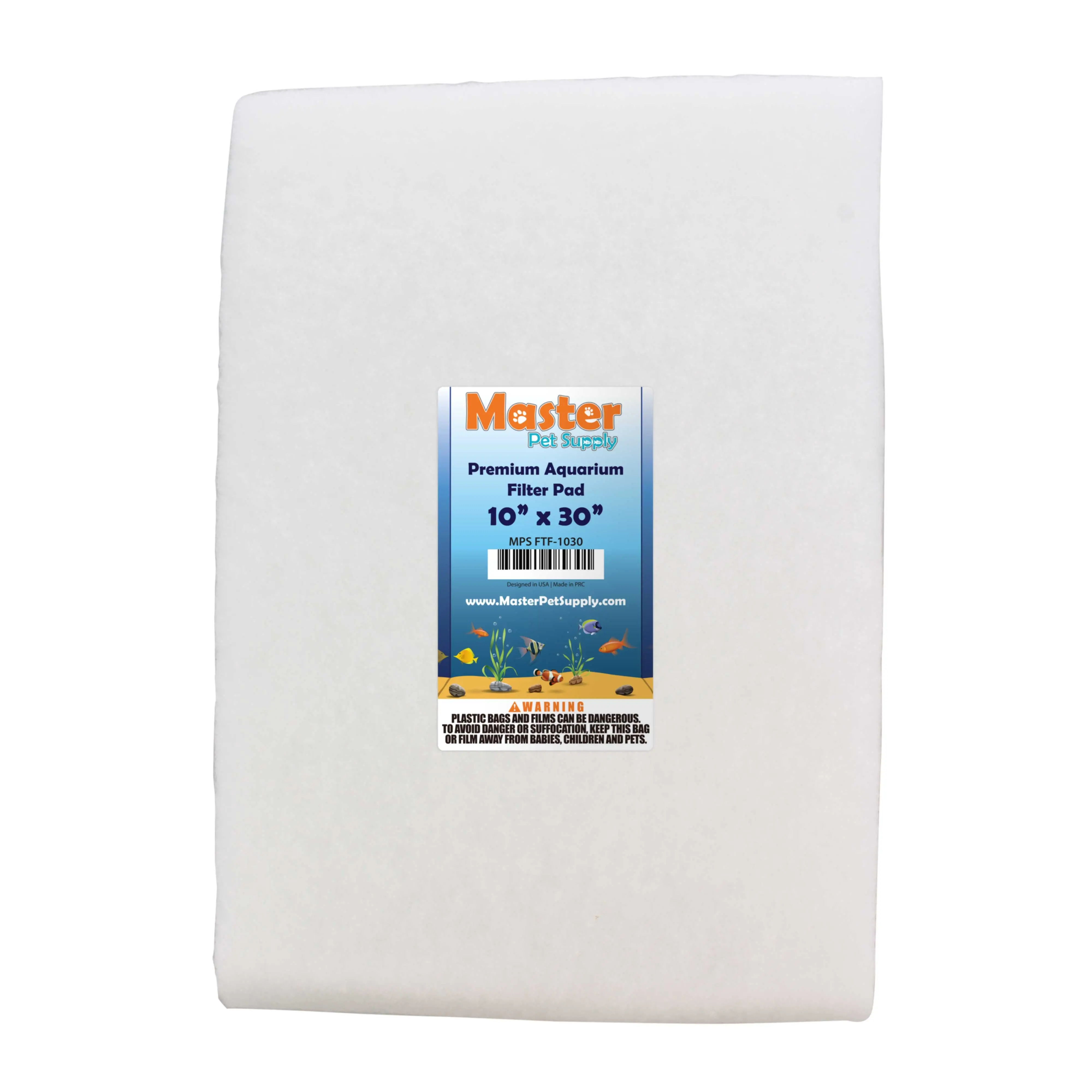 Premium Aquarium Filter Pad, Cut to Fit 10" by 30", Filtration Media for Freshwater, Saltwater Aquariums, Fish Tanks, Koi Ponds, Terrariums, Reefs
