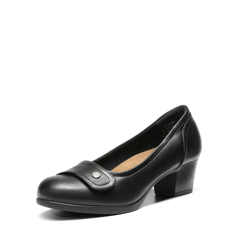 Dream Pairs Women's Mary Jane Chunky Heel Pumps, Comfortable Low Heels for Women with Arch Support and Adjustable Strap for Business Casual, High Heels