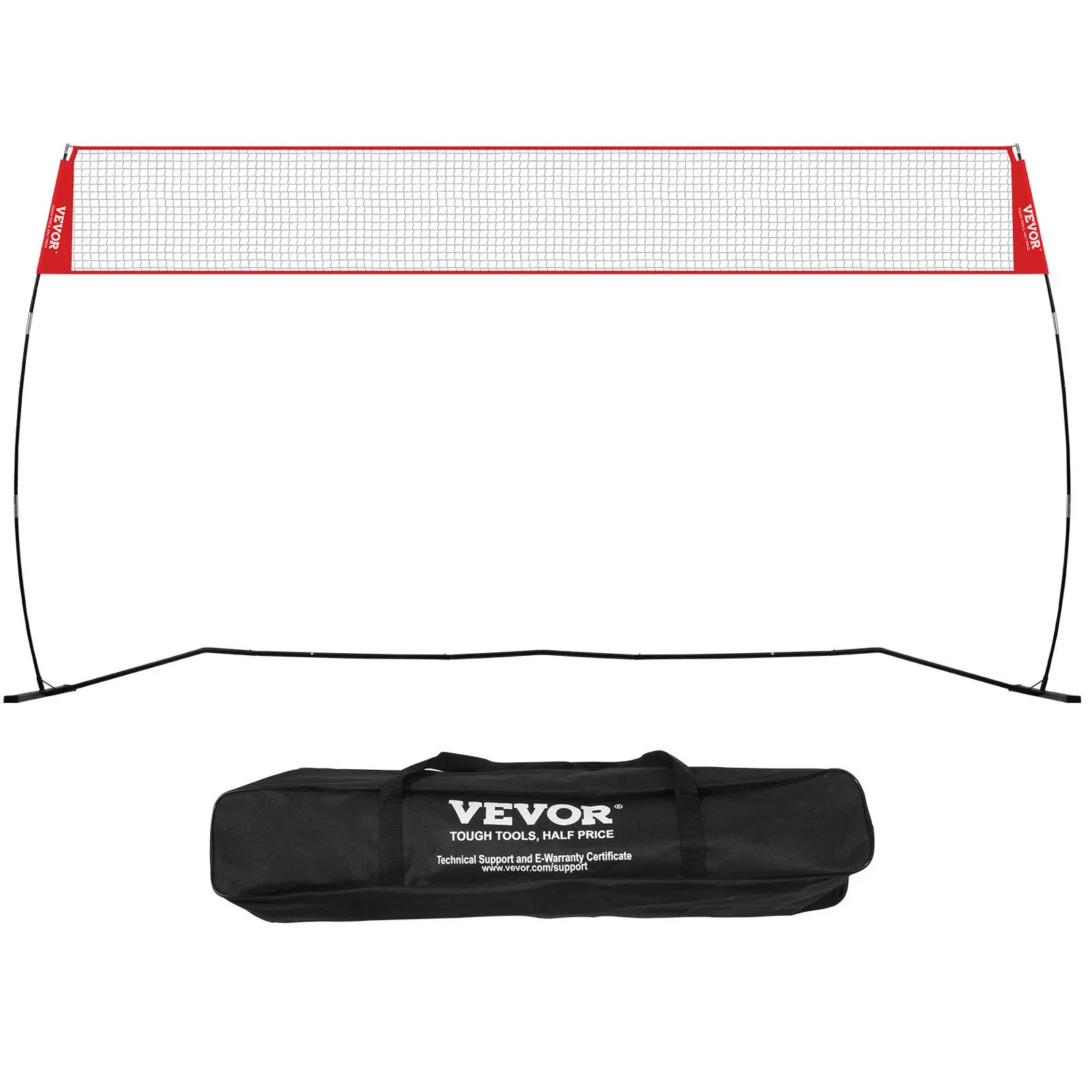 VEVOR Freestanding Volleyball Net Set, 14 Ft Wide 420D Oxford Cloth Volleyball Equipment with Adjustable Height Portable System, Carrying Bag, Sturdy Base, Effortless Assembly for All Skill Levels, Coed Teams (TikTokShopBlackFriday), Volleyball Equipment