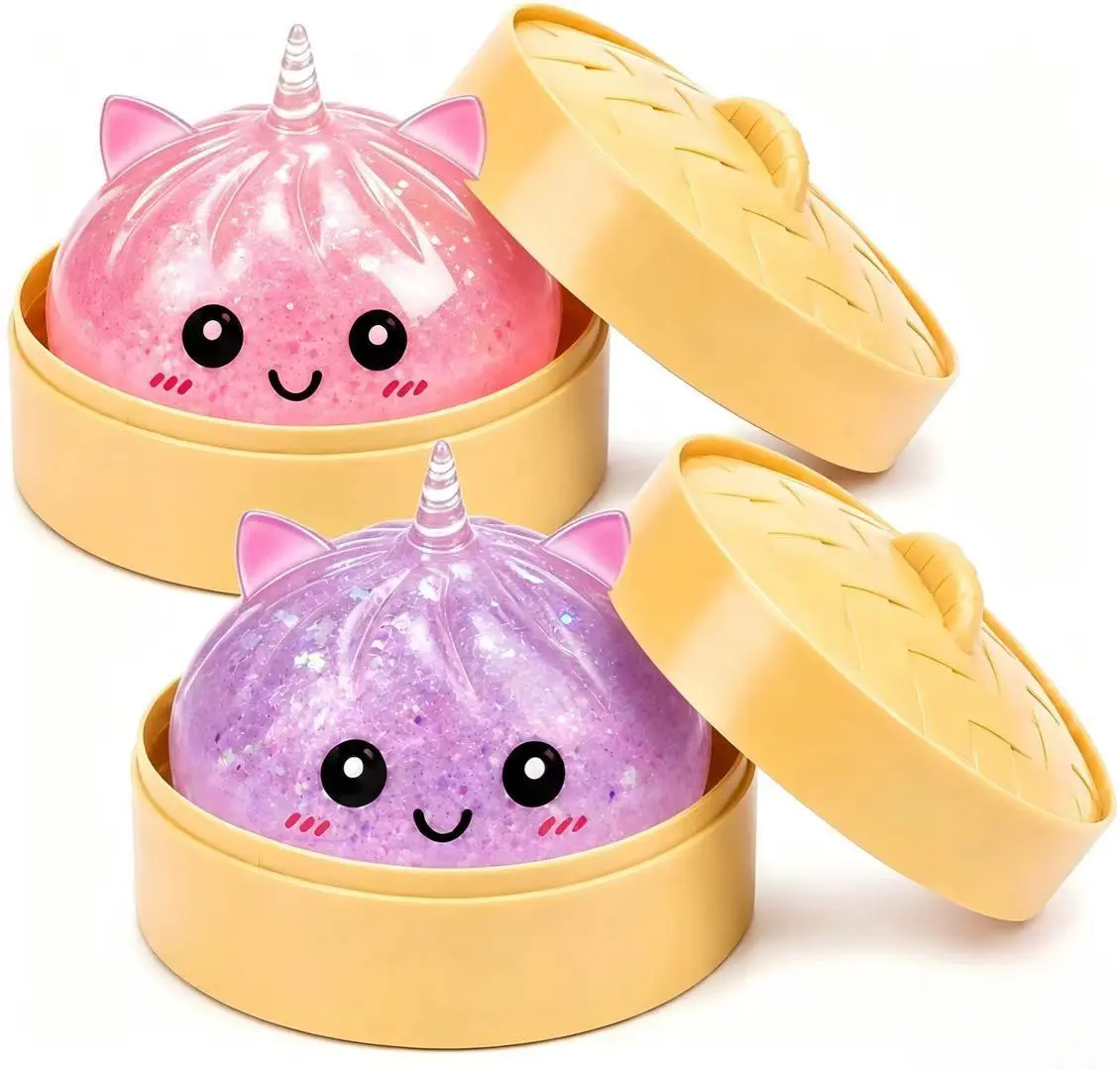 KIDGENIUS Kawaii Soft Squeeze Unicorn Bun Squishy Toy - Durable, Non-Toxic, Odorless Stress Relief Squishies, Sensory Friendly Oddly Satisfying Fidget, Office Decompression Toy, Collectibles Gift Idea, Decompression Squeeze
