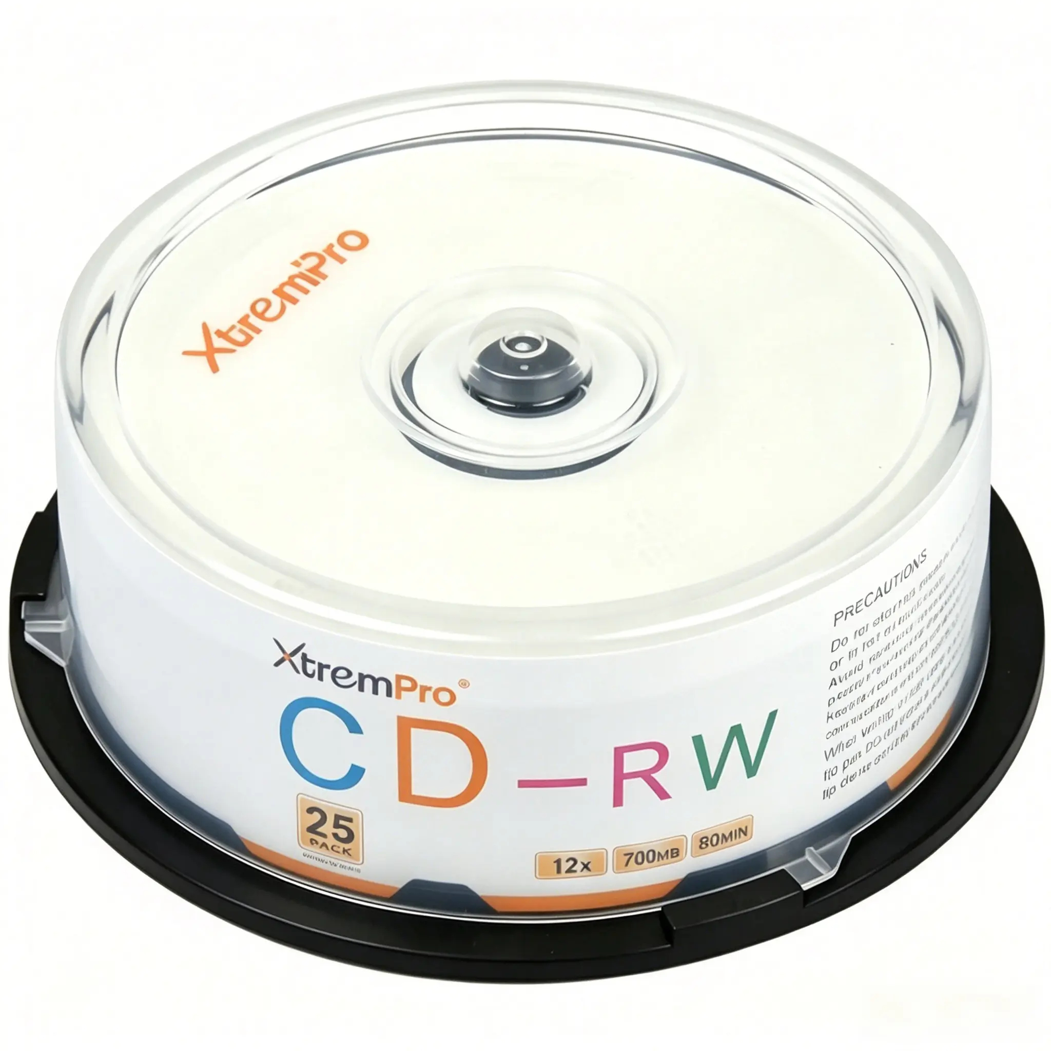 XtremPro CD-RW 25-Pack 12x 700MB 80min Rewritable Blank Discs for Music Photos Data Backup, Local Stock