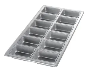 Chicago Metallic Aluminized Steel Mini-Loaf Pan for 12 Mini-Loaves