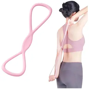 8-character tension back elastic belt women yoga stretching home fitness high elastic silicone