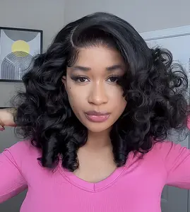 [New In 7x6 Wig] Menglle Hair 250% Density Ready to Go Glueless Bouncy Wave 7x6 Pre Cut Lace Front Wig Spiral Curl Human Hair Wigs With Middle Part Lace Closure Wig#Summervibes#DealsForYouDays