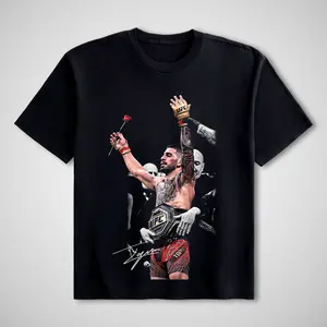 UFC Ilia Topuria V2 Graphic T-Shirt - Men's Cotton Soft Short-Sleeve Round-Neck Streetwear, Boxing/MMA Sports Casual Apparel, Gift for Him