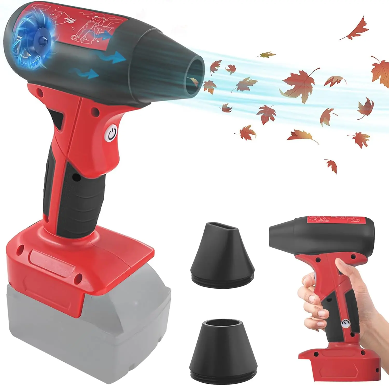 TPDL Cordless Mini Jet Dry Blower Fan for Milwaukee for M18 Battery, Rechargeable Tools and Gadgets for PC, Car Use (Battery Not Included)