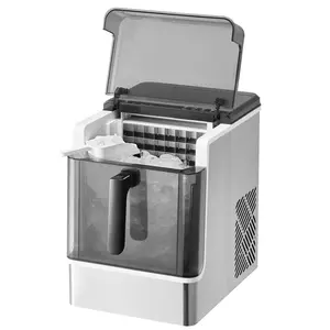 Portable Countertop Ice Maker 50 Lbs Per Day / 24 Hours, Self-Cleaning, 3 Size Ice Cubes, Fast Ice Production, Quiet Compact Ice Maker for Kitchen, Bar, Office, Home Use, ETL Certified, Removable Basket, Water Tank