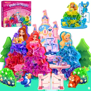 Magic Princess Poke Fun, Birthday Gift For Girls Ages 3-8, Clean Toys For Girls Ages 3-8, DIY Arts And Crafts For Kids Ages 3-6, Christmas Gift Idea, Fun Creative Activity Toys For Kids