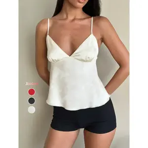 Women’s satin jacquard vest, elegant sleeveless design, suitable for evening wear, luxurious style, suitable for various occasions, women’s clothing GARMENTARY