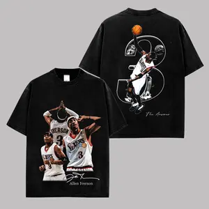 [ ✨ 100% Cotton] The Answer 3 Vintage Basketball Graphic Tee, Retro Philly Hoops Legend Shirt, Crossover Guard Streetwear T-Shirt, Oversized Sports Fan Tee, Classic Game Day Cotton Shirt