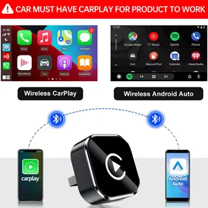 【YURNLV】 2026 New Upgraded CarPlay Wireless Adapter, for iPhone/Android, Instant Connection & Hands-Free Calling Feature