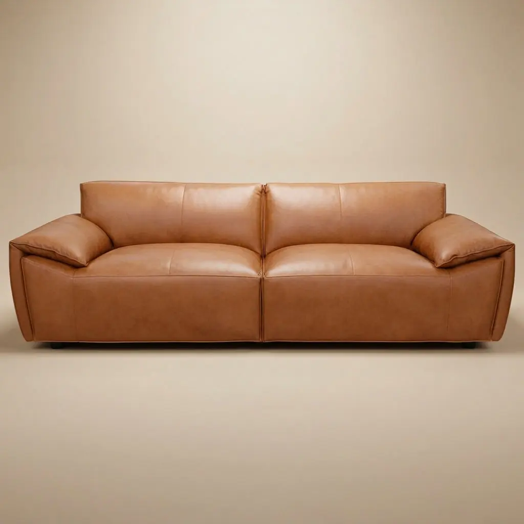 Lawson Tan Top Grain Leather Sofa