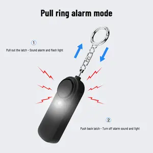 130dB Keychain Alarm with LED Strobe – Personal Safety for Women, Kids & Seniors (Single Piece)