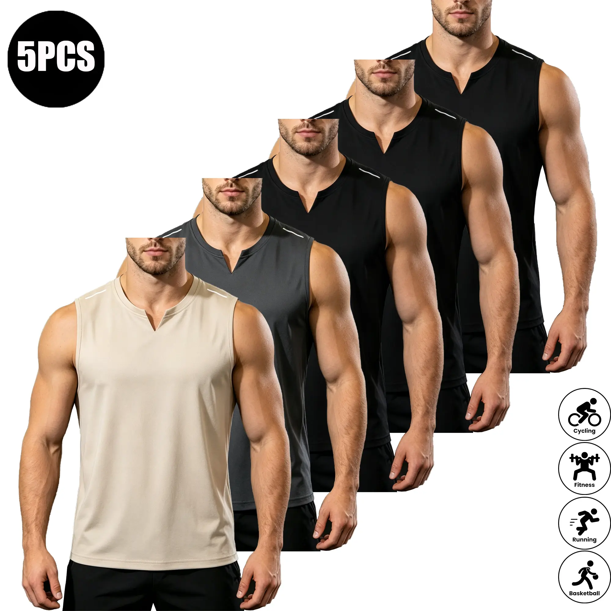 Black + Black + Black + Dark Gray + Apricot