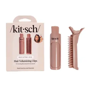 Kitsch Hair Volumizing Clips in Terracotta Heatless Styling Tools Heatless Haircare