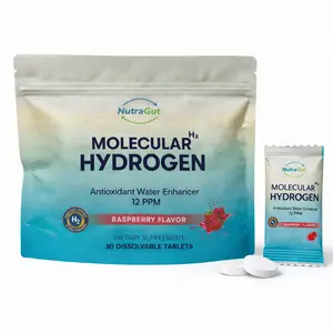 Hydrogen Water Tablets 12 PPM H2 Molecular Hydrogen Tablets for Drinking Water, Magnesium Hydrogen Vitality Antioxidant Tablets, Energy & Hydration Support, Daily Vitamin Hydrogen Tablet Individual Packets, 30 Tablets