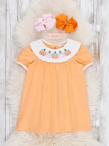 Sweet as Pumpkin Pie Embroidered Dress