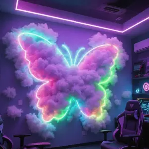 DIY Color Changing Butterfly Led String Lights, USB Powered, Easy Installation, Vibrant Wall Decor for Parties, Indoor Lighting, Fun Design, Led Lit