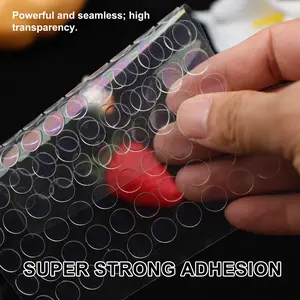 500 Counts Removable Double-Sided Adhesive Dots, Round Transparent Design, Reusable For Home Office Decor