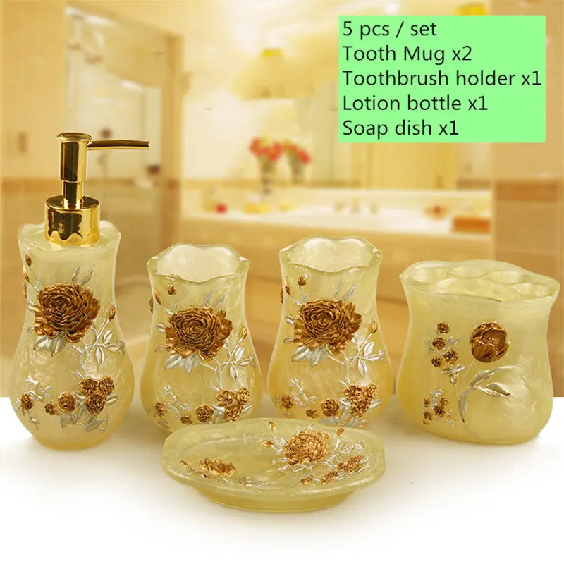 Modern Beige Full Bathroom Accessory Set - Functional Organizer Accessories, Stylish Home Decoration, Practical Gadget, Bathroom Organizer Accessories