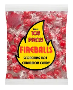 Fireball Candy Bulk - 2 LB Red Hot Jawbreaker Candy - Cinnamon Hard Candy Individually Wrapped - Old Fashioned Candy - Red Hot Cinnamon Candy - Fireballs Candy Bulk - Atomic Fireball Candy AlternativeValentine’s candy