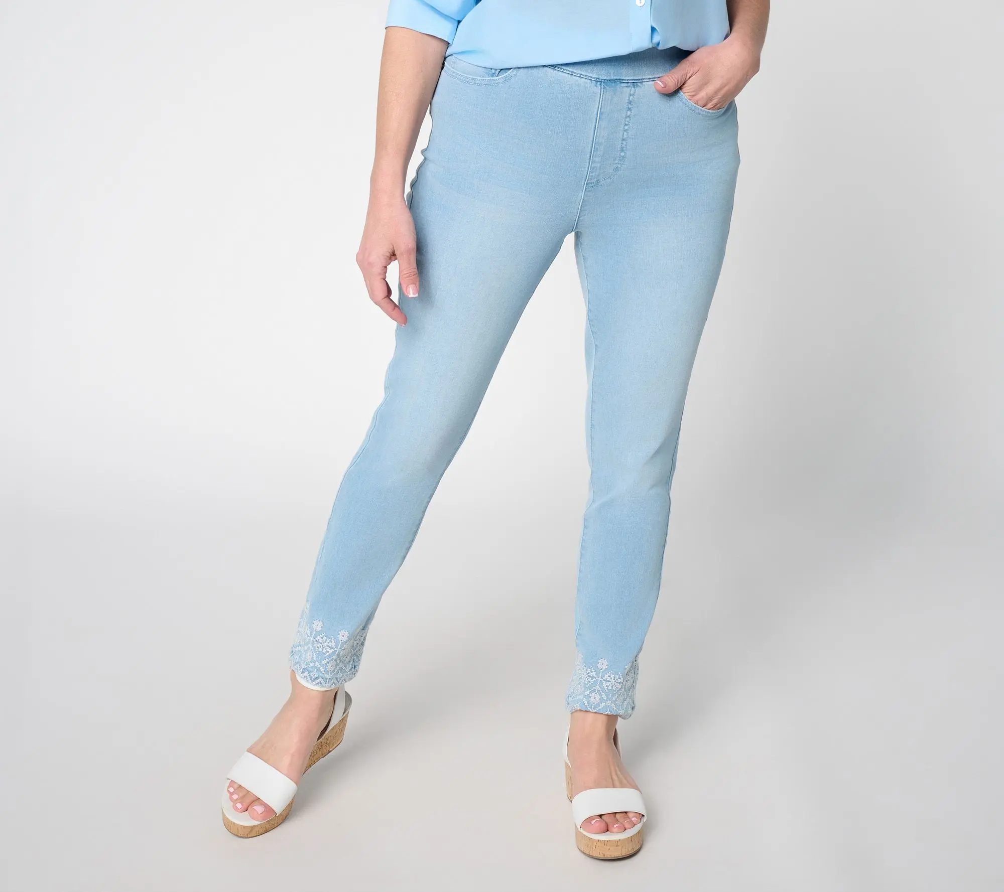 Ree by the Pioneer Woman Slim Leg Ankle Length Jean w/ Hem Detail