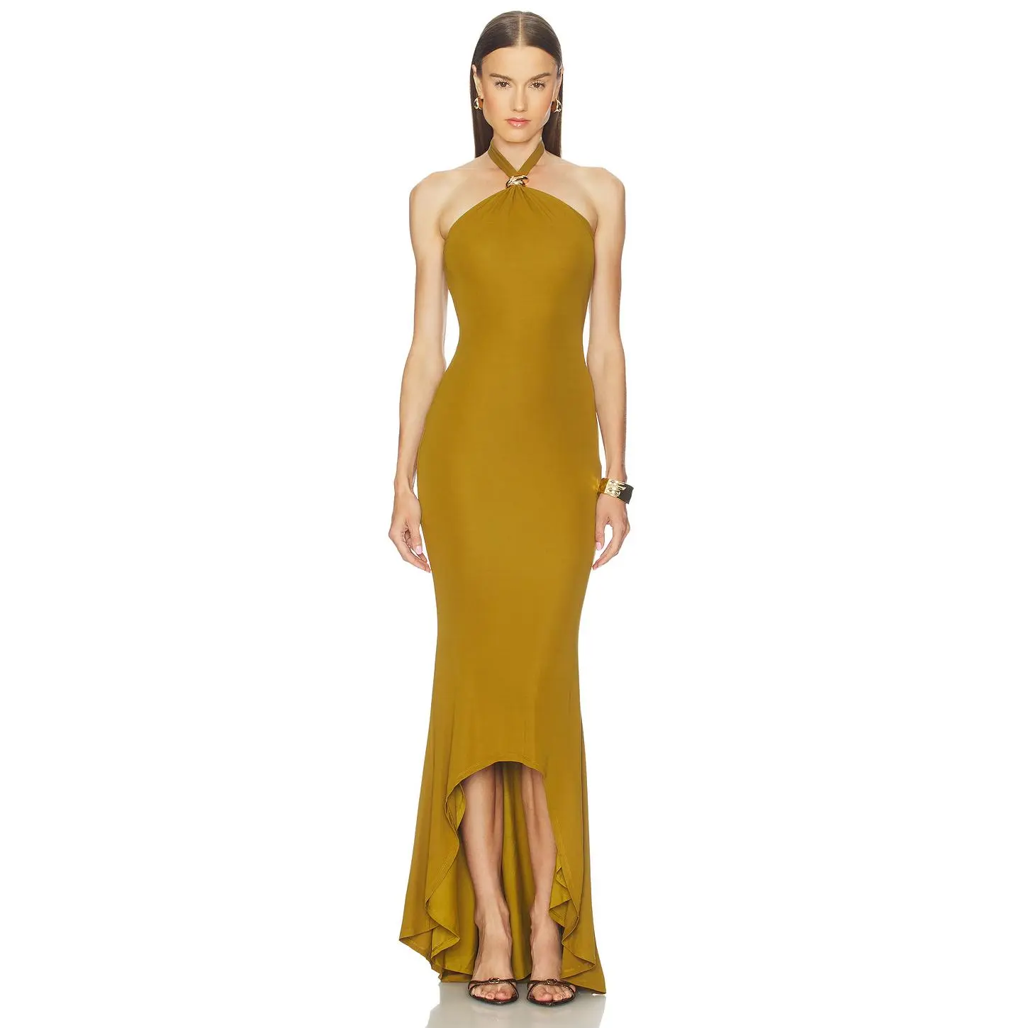 Michael Costello x REVOLVE Ceara Maxi Dress in Chartreuse