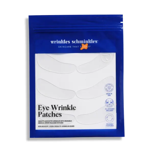 Eye Wrinkle Patches - 100% Medical Grade Silicone to Smooth Fine Lines, Crow's Feet & Dark Circles - Made in the USA - Reusable & Non-Invasive Skin Care