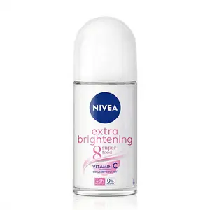 NIVEA Extra Brightening Roll-On Antiperspirant Deodorant with Vitamin C, 48H Underarm Protection & Odor Control, Alcohol-Free Body Care for Women, 1.7 oz, Non Toxic Deodorant