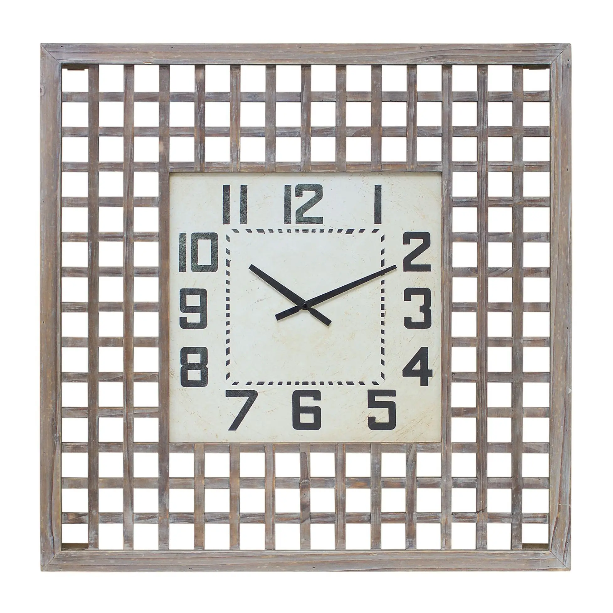 Melrose International Clock 29.5" Square Wood/MDF