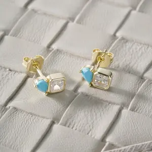 Turquoise Cala Studs