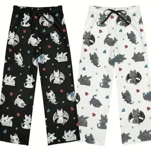 Unisex Toothless Dragon Pajama Pants Casual Nightwear For Men Women Loose Fit All Seasons Sports Bottoms Breathable Comfortable Cool In Summer Warm In Winter Kawaii Dragon Sleepwear