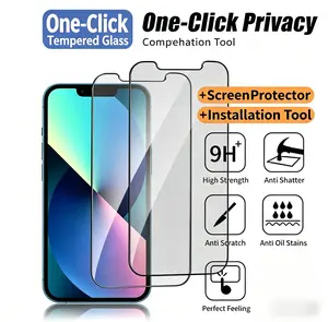 Privacy Screen Protector for iPhone 16/15/14 Pro Max Samsung S24 series, Dust-free Film, Anti-Spy, Fingerprint Resistant, Military-Grade Shatterproof Protection shockproof Ultra Clear HD Kit outdoorfun