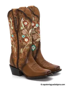 WOMEN BONITA BOOT TAN WITH STONES Leather Shoe Girl