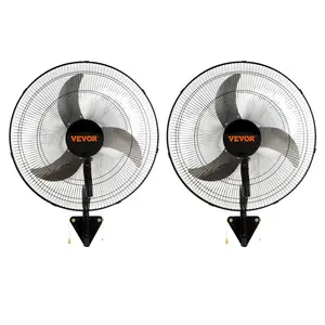 VEVOR Oscillating Wall Mount Fan, Various specifications, Commercial or Residential for Warehouse, Greenhouse, Workshop, Patio, Basement, Black
