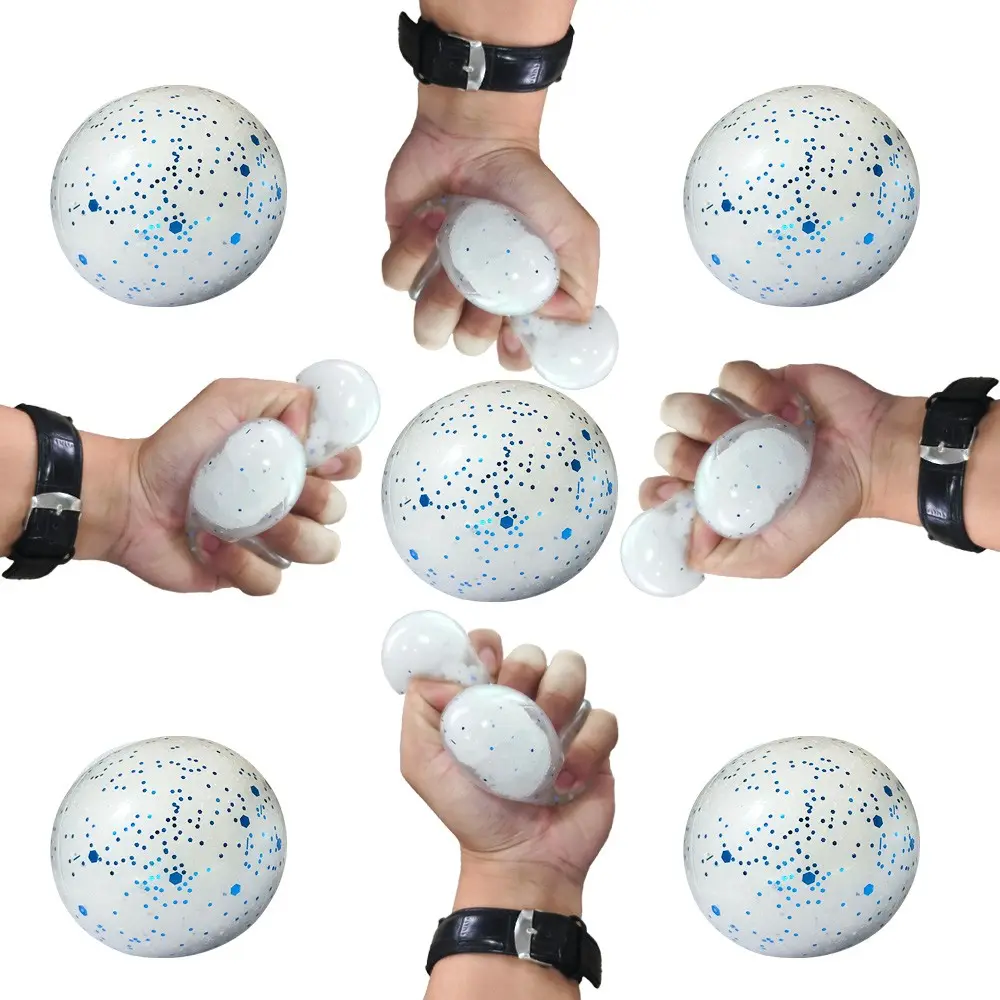 Snow Ball Crunch Stress Relief Toy, Stress Relief Tool, Hand Pressure Release, Decompression Squeeze, Snowball Shape Fidget Ball, Fun and Relaxing Sensory Play