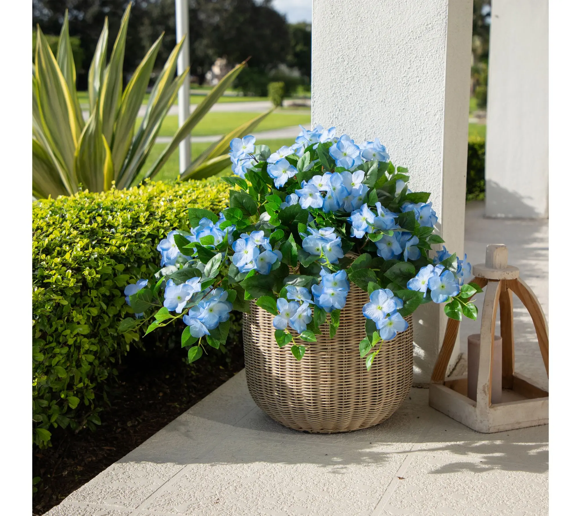 Nearly Natural 24-in UV Resistant Hydrangea - Set of 2