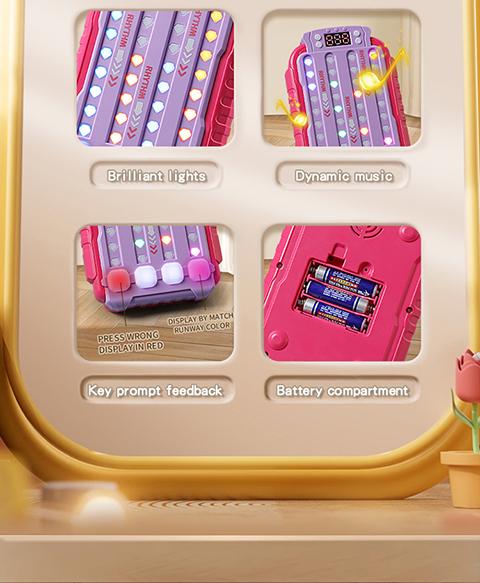 Rhythm Flick Reaction Game -LED Musical Handheld Fidget Toy for Speed & Reflex Training, Focus & Concentration Boost, Hand-Eye Coordination, Fun Memory Challenge, Kids & Adults, Portable Anxiety Relief Toy, Perfect Gift for Boys, Girls, Teens, and Adults