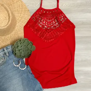 Crochet Hight Neck Tank Top