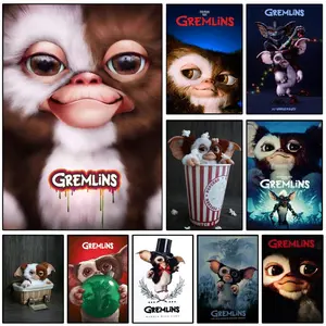 G_Gremlins Movie Classic Vintage Poster Sticky Wall Art Printing Waterproof Modern Aesthetic Home Living Bedroom Decor Trendy Room Decoration Gift Durable High Quality