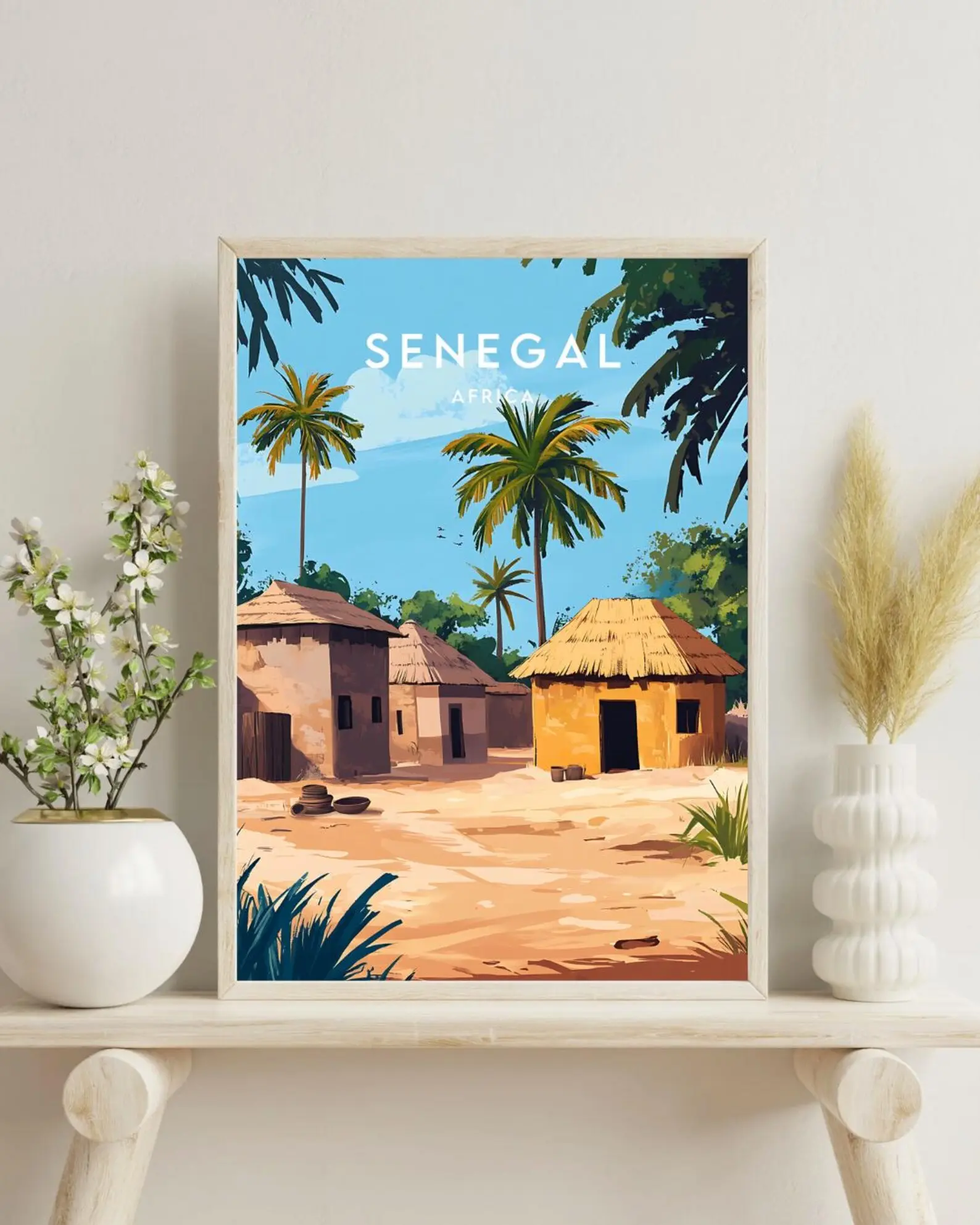 Senegal Travel Print Africa Senegal Poster Africa Poster Travel Wall Art Africa Print Senegal Wall Art Senegal Print Dakar Poster