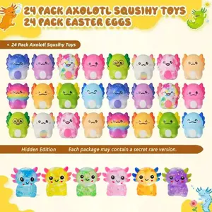 24PCS-Random color Easter Party Favour 24 Pack Prefilled Easter Eggs with Slow Squishy Toys Easter Eggs Filled for Egg Hunt Stuffers Party