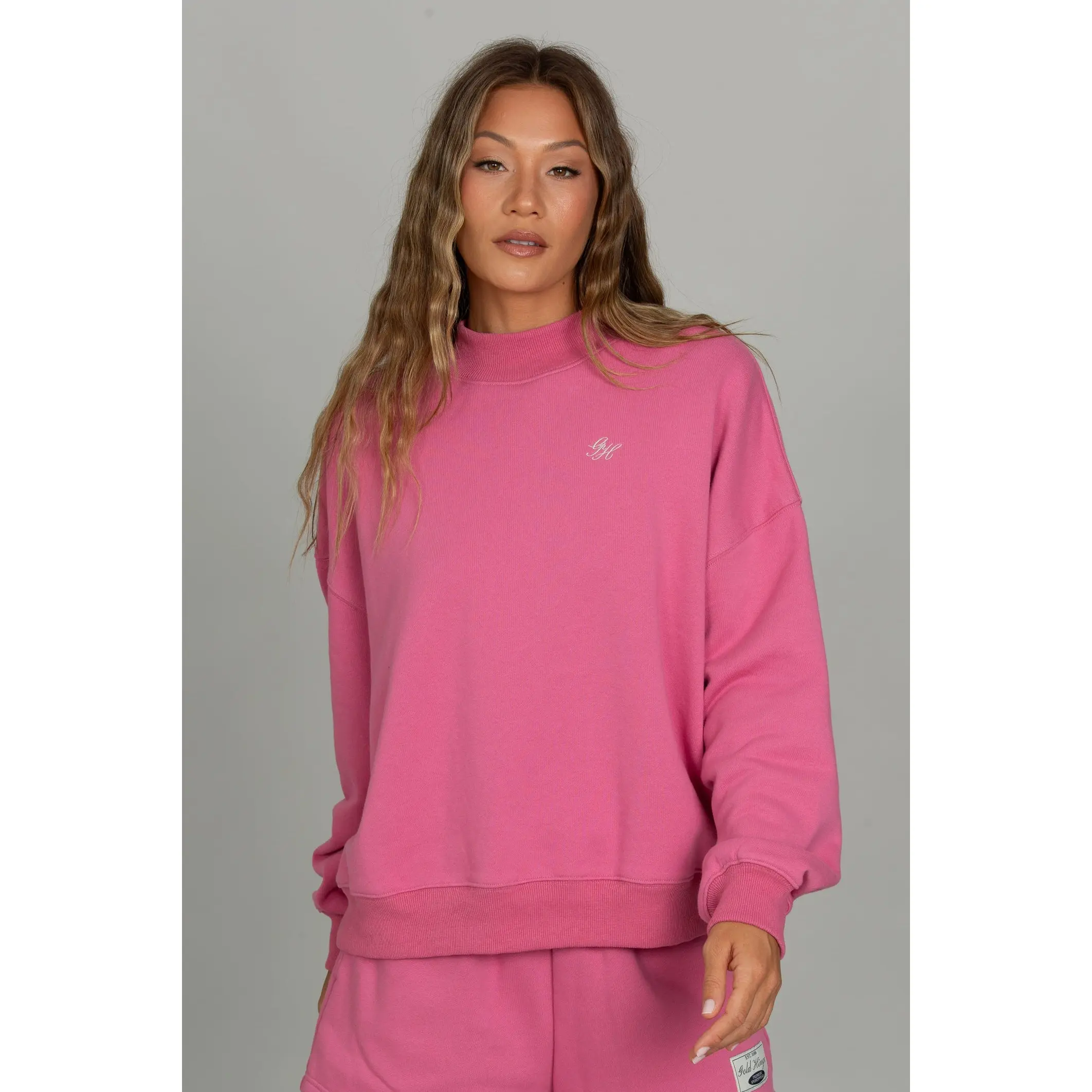 Magenta Prep Mock Neck