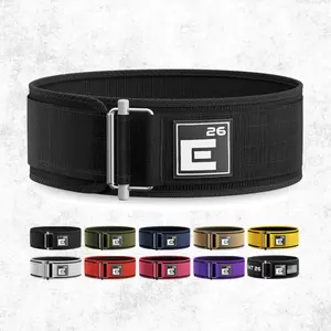 Element 26 Self-Locking Weight Lifting Belt - Premium Nylon Belt for Men & Women - Quick Release Buckle & Adjustable for Optimal Stability - Lifetime Warranty Included