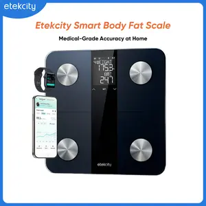 Etekcity Smart Body Weight Scale, High Accuracy with Large Display Bathroom Digital Weighing Scale with BMI, Body Fat, Muscle Mass Healthcare Fit, C651