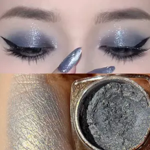 Monochromatic Chameleon Glitter Eyeshadow Palette High-Pigmented Natural Waterproof Long-lasting Metallic Shiny Eyeshadow Powder Eye Make Up