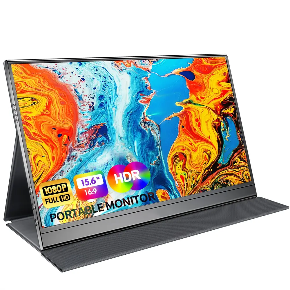 Portable Monitor 15.6'' Gaming Portable monitor with Cover Case FHD 1080P USB C HDMI Tablet, External Monitor for PC Computer Laptop Phone Xbox Playing Display Screen, For Birthday/Valentine's Day/Friends/Family/Lover's Gift